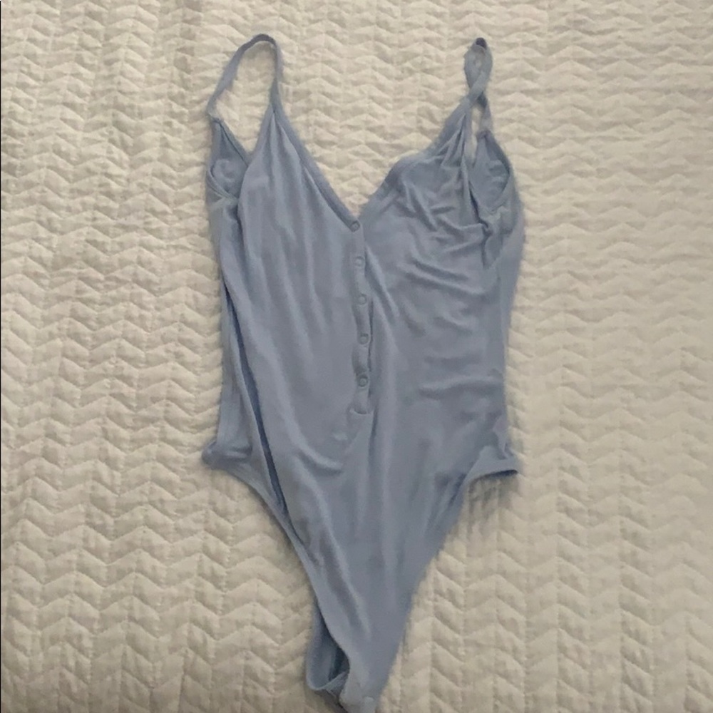 Baby blue body suit